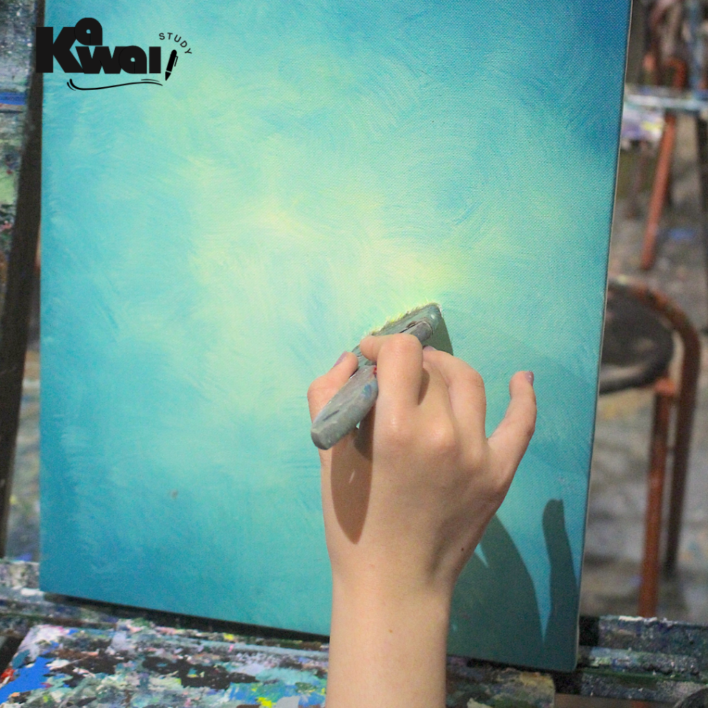cách tô màu nước acrylic