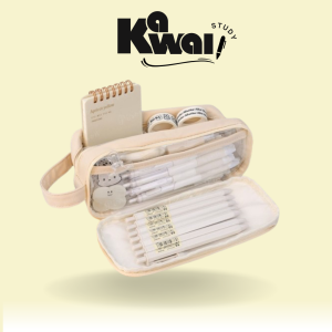 Hộp đựng bút chì trong suốt Kawaii Hộp đựng bút cầm tay chống nước