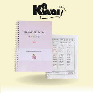 Sổ Tay Chi Tiêu A5 Kawaii study 150 Trang Cute