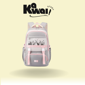 Balo Thời Trang Nữ Kawaii Study - Ngăn Rộng Rãi - Thiết Kế Dễ Thương, Màu Pastel Bắt Mắt