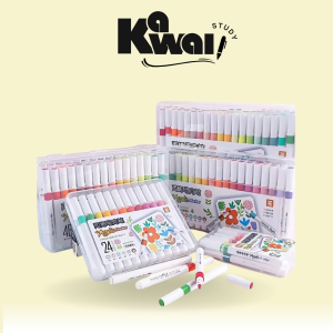Hộp bút 24/36/48 màu Acrylic Marke cao cấp chống nước, màu sắc tươi sáng - Kawaii study