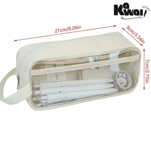 Hộp đựng bút chì trong suốt Kawaii Hộp đựng bút cầm tay chống nước