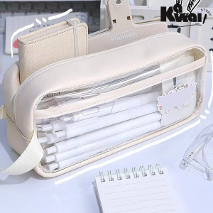Hộp đựng bút chì trong suốt Kawaii Hộp đựng bút cầm tay chống nước